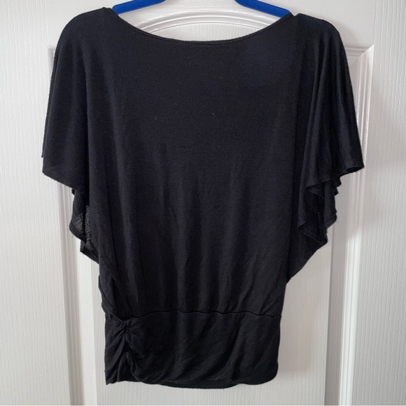 2B BEBE DOLMAN OPEN SLEEVE Black Top Size Small - Picture 4 of 6